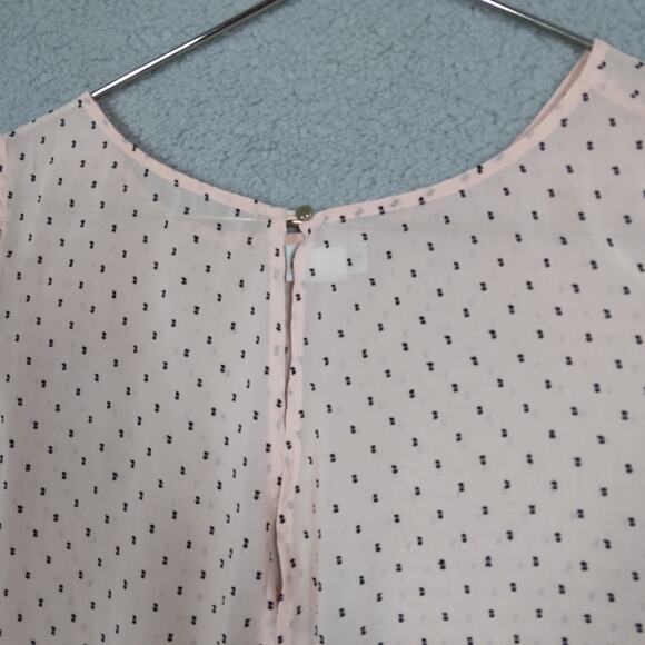 Liz Claiborne blouse size 2X sheer pale peach sleeveless pullover - Picture 6 of 7